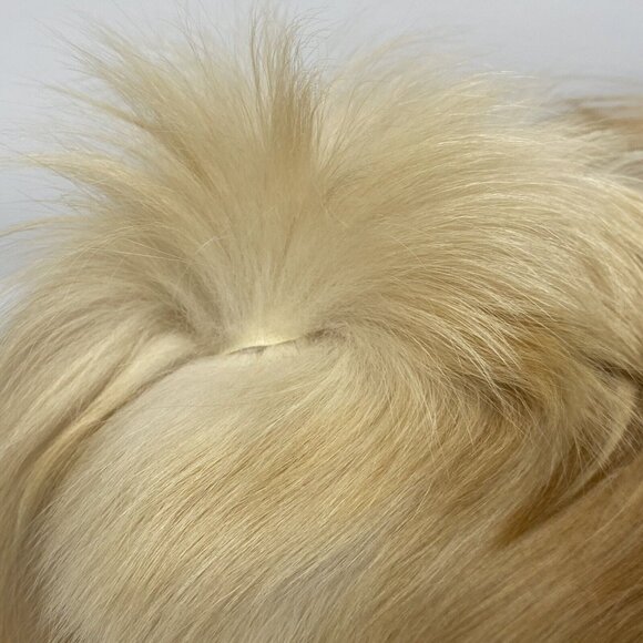 Vintage Pomeranian Dog Figurine 8" Real Fur Handmade OOAK Collectible - Picture 6 of 10